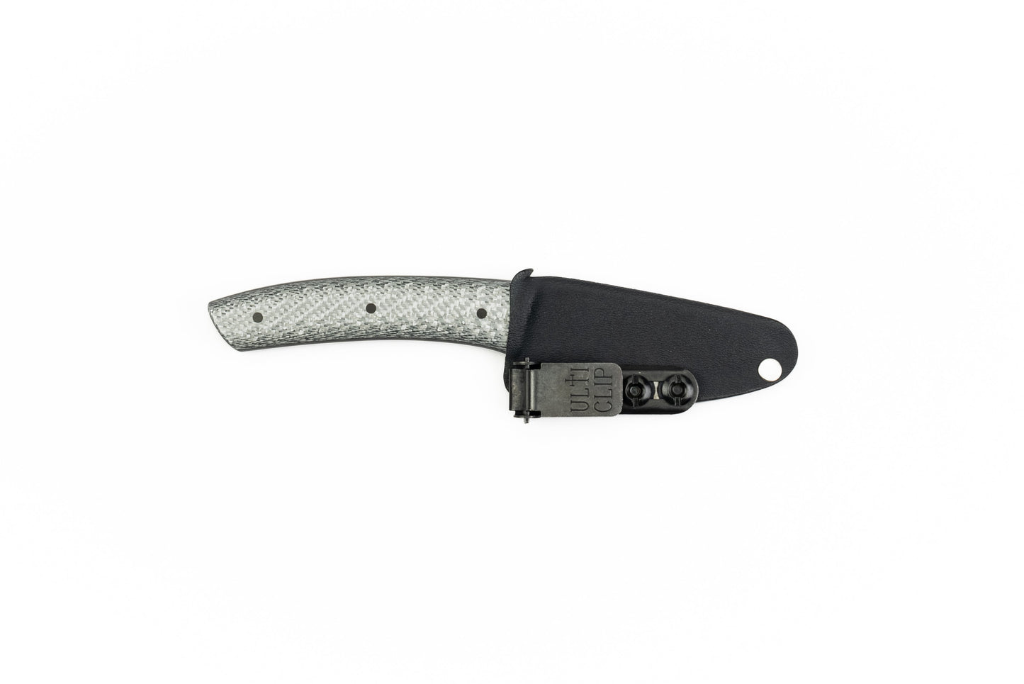 75 mm Damascus Sheepsfoot - Carbon Fiber