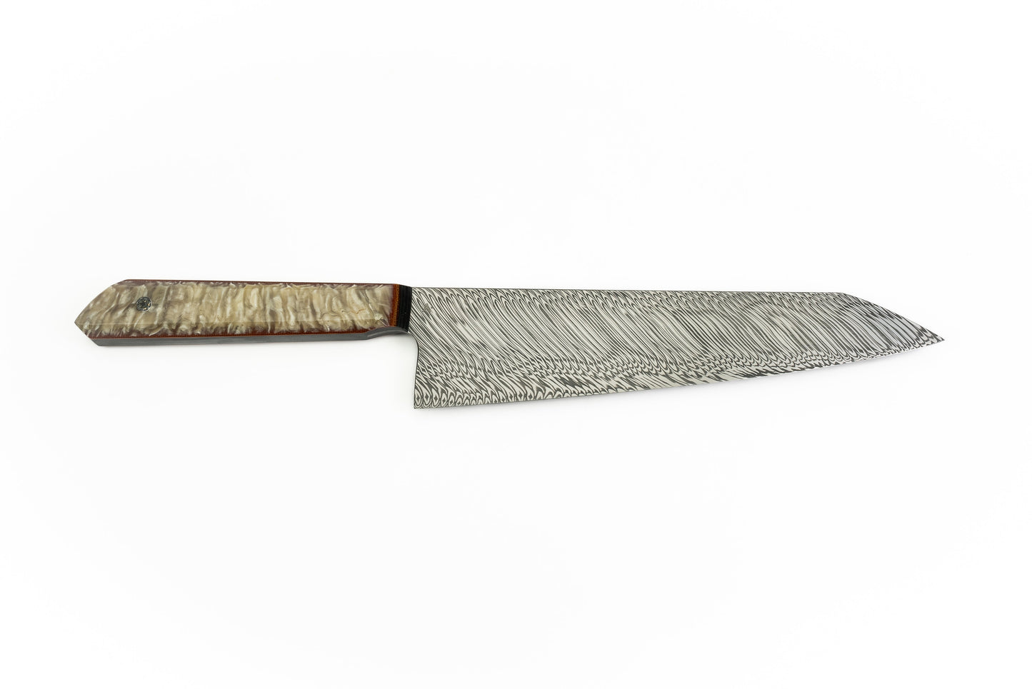 222 mm Damascus Gyuto - Musk Ox Horn
