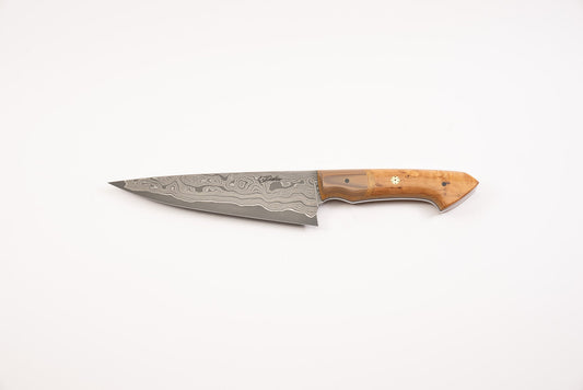 6.375" Petty - Desert Birch & G-10 with a Large Mosaic Pin (Shamus/Greyson)