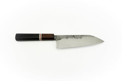 178 mm San Mai Santoku - African Blackwood & Snakewood