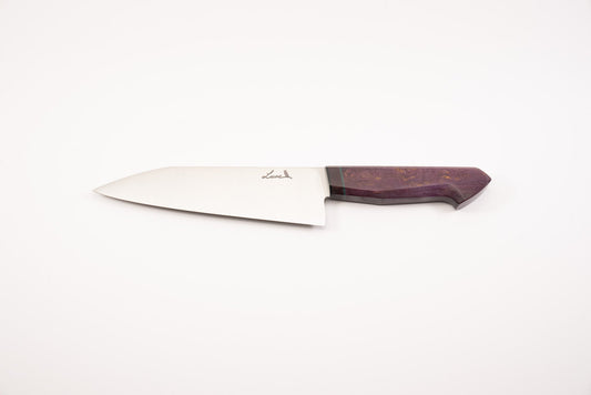 7" Gyuto - Purple Dyed Birch (Chloe)