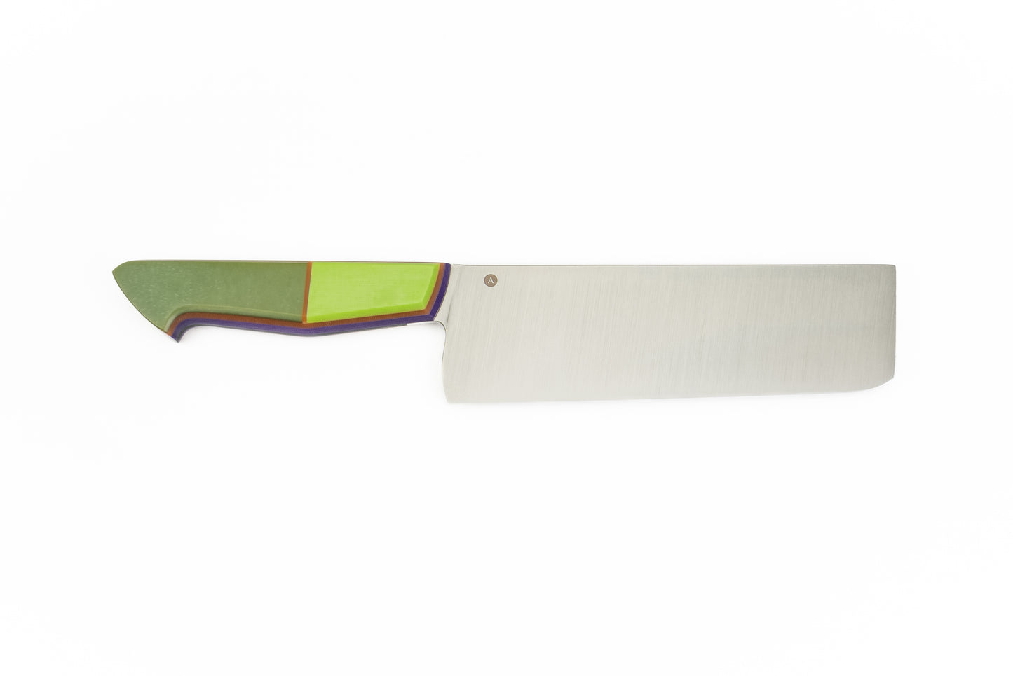 6.75" Nakiri - Lime celery and Pistachio Linen micarta (CHLOE)