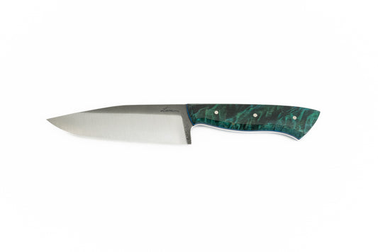5.75" Camp Knife - Dyed Maple Burl (CHLOE)