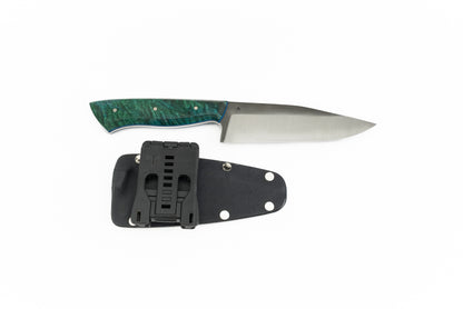 5.75" Camp Knife - Dyed Maple Burl (CHLOE)