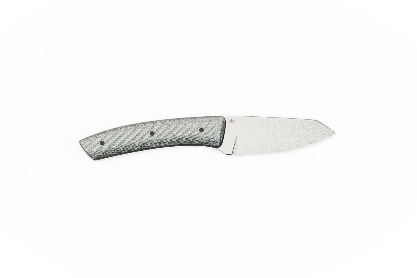 75 mm Damascus Sheepsfoot - Carbon Fiber