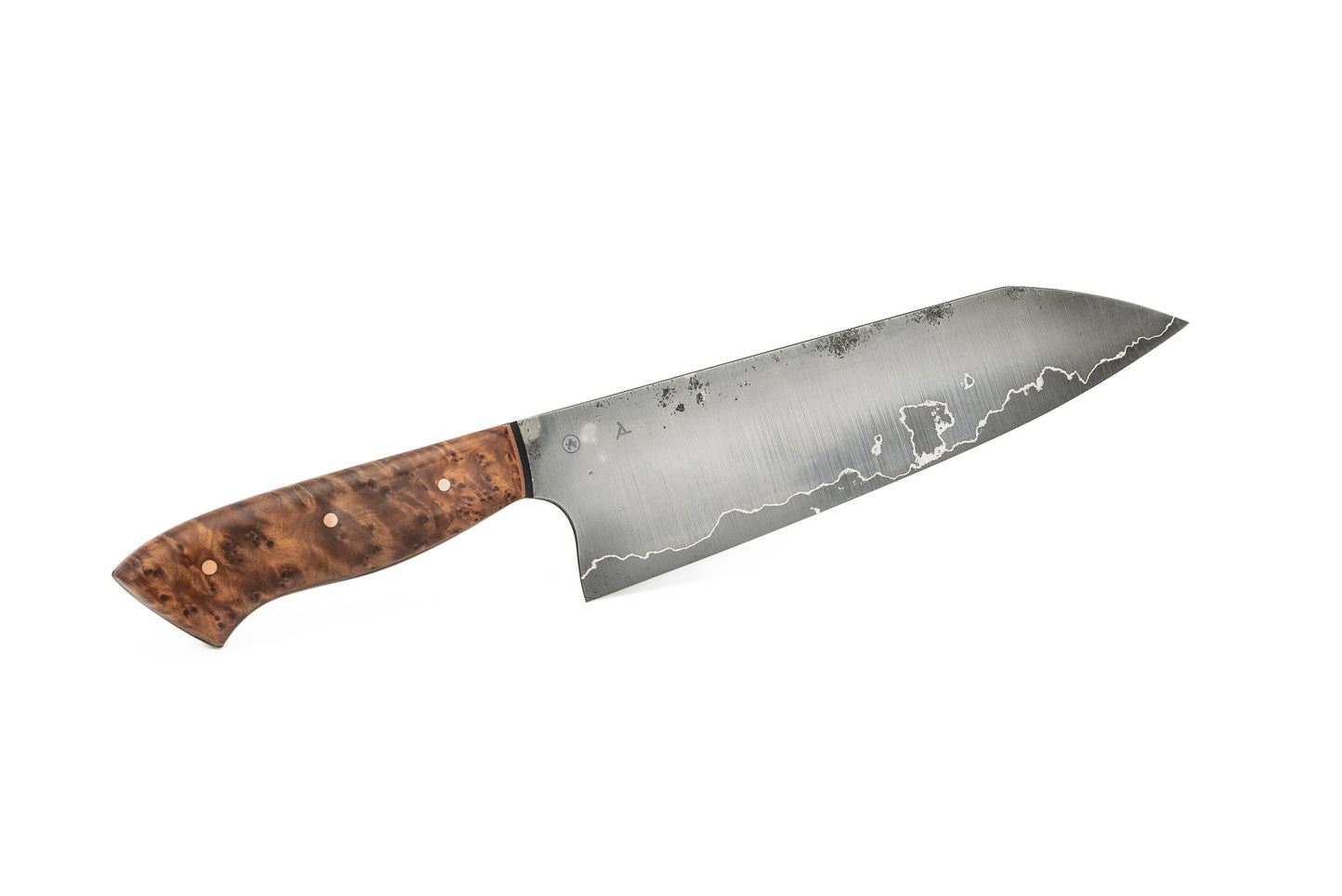 8.25" Gyuto - Thuya Burl with Black and Copper Clad G10 liners (JAMISON)