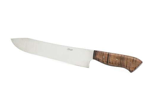 9.5" Butakiri - Fiddleback Koa with evergreen and black G10 liners (JAMISON)