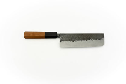 165 mm Carbon Steel Nakiri - Pacific Yew & African Blackwood