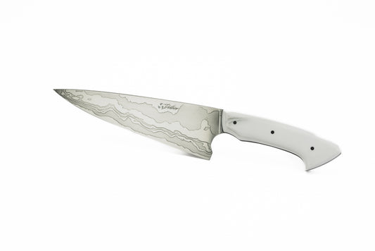 71/2" Chef - White marble corian (SHAMUS)