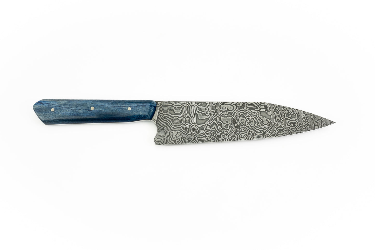 7.25" Funayuki - Blue Dyed Bone (SHAMUS)