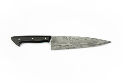 7.5" Chef - Black and White Ebony (SHAMUS)