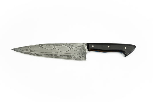 7.5" Chef - Black and White Ebony (SHAMUS)